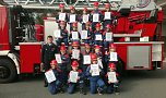 am Wochenende stellten sich Mitglieder verschiedener Jugendfeuerwehren der Pr&uuml;fung des  Leistungsabzeichens der Th&uuml;ringer Jugendfeuerwehr f&uuml;r die Altersklasse 6-9 Jahre in Silber (Foto: Pressestelle Landratsamt Nordhausen)