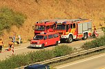 Feuerwehren im Einsatz auf der A38 (Foto: S. Dietzel)