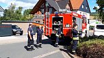 Kameradinnen und Kameraden der Freiwilligen Feuerwehr Neustadt/Osterode bewässerten erneut Bäume und Sträucher (Foto: Ch. Burkert) Kameradinnen und Kameraden der Freiwilligen Feuerwehr Neustadt/Osterode bewässerten erneut Bäume und Sträucher (Foto: Ch. Burkert)