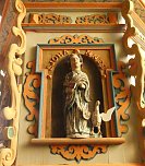 Der Apostel Johannes an der Kanzel von St. Martin-und-Johannes in Bielen (Foto: R. Englert) Der Apostel Johannes an der Kanzel von St. Martin-und-Johannes in Bielen (Foto: R. Englert)