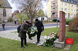 Kranzniederlegung und Gedenken zur Reichspogromnacht vor 81 Jahren (Foto: Angelo Glashagel)