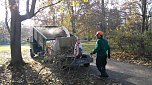 Im Stadtpark: An Ort und Stelle zerkleinert ein Schredder abgestorbene und ausgelichtete Äste. (Foto: Kurt Frank) Im Stadtpark: An Ort und Stelle zerkleinert ein Schredder abgestorbene und ausgelichtete Äste. (Foto: Kurt Frank)