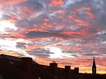 "Brennender" Himmel über Nordhausen (Foto: Michael Müller) "Brennender" Himmel über Nordhausen (Foto: Michael Müller)