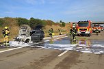 Autobrand auf Autobahn (Foto: S.Dietzel) Autobrand auf Autobahn (Foto: S.Dietzel)