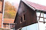 Geb&auml;udebrand in Rodishain (Foto: S. Dietzel)