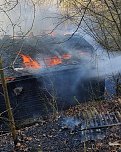 Gartenlaube brannte in Bleicherode (Foto: S. Dietzel)