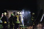 Partyschuppen brannte in Kleinfurra heute Nacht (Foto: S.Dietzel)