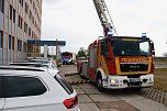Auf dem Schachtbaugel&auml;nde fand heute eine Gro&szlig;&uuml;bung von Feuerwehr und Rettungskr&auml;ften statt (Foto: agl)