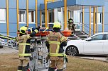 Auf dem Schachtbaugel&auml;nde fand heute eine Gro&szlig;&uuml;bung von Feuerwehr und Rettungskr&auml;ften statt (Foto: agl)