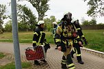 Auf dem Schachtbaugel&auml;nde fand heute eine Gro&szlig;&uuml;bung von Feuerwehr und Rettungskr&auml;ften statt (Foto: agl)