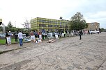 Protestaktion bei Van Asten (Foto: S. Dietzel)