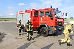 Feuerwehrübung an der Biomethananlage in Bielen (Foto: oas) Feuerwehrübung an der Biomethananlage in Bielen (Foto: oas)