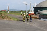 Feuerwehrübung an der Biomethananlage in Bielen (Foto: oas) Feuerwehrübung an der Biomethananlage in Bielen (Foto: oas)