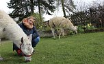 Unsere Redakteurin der Kyffh&auml;user Nachrichten, Eva Maria Wiegand, besuchte die Unstrut-Lamas in Herbsleben (Foto: Alina Kroll)