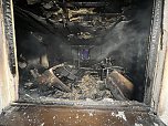 Unterkunft brannte aus (Foto: S. Dietzel)