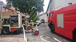 Feuerwehreinsatz in der Predigerstra&szlig;e in Nordhausen (Foto: agl)