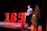 185 Jahre Kreissparkasse Nordhausen dominierten den Jahresempfang am Donnerstagabend im Theater. (Foto: ssc)