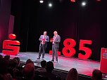 185 Jahre Kreissparkasse Nordhausen dominierten den Jahresempfang am Donnerstagabend im Theater. (Foto: ssc)