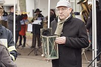 Übergabe des Friedenslichts aus Bethlehem an die Kreisjugendfeuerwehren. Bild: Übergabe des Friedenslichts aus Bethlehem an die Kreisjugendfeuerwehren.