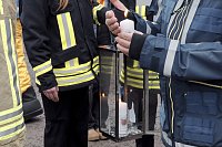Übergabe des Friedenslichts aus Bethlehem an die Kreisjugendfeuerwehren. Bild: Übergabe des Friedenslichts aus Bethlehem an die Kreisjugendfeuerwehren.