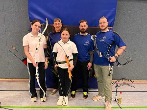 Das Bowteam aus Nordhausen bei der Landesmeisterschaft des Bogensportverbands Thüringen