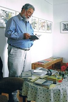 Pietra&szlig; beim Lesen (Foto: H. Kneffel)