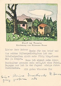 Karte von Hesse an Scheer (Foto: Archiv Kneffel)