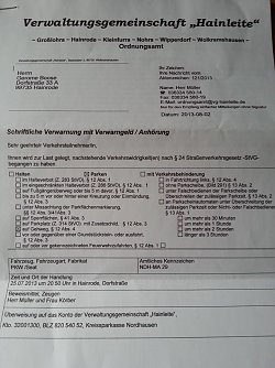 Brief im Amt (Foto: privat)