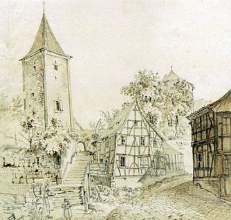 Wassertreppe um 1830 (Foto: Archiv Kneffel)