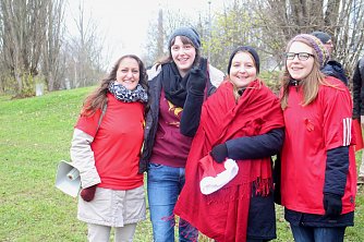Jessica Wittmaier, Larissa Heppener, Agnes Spiegel und Anja W&uuml;nsch organisierten die Aktion (Foto: Angelo Glashagel)