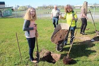 Auch Beathe Holderied packte mit an (Foto: Angelo Glashagel)