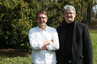 v.l.: Ron Hoffmann und Thomas Koch vom Th&uuml;ringer Beirat f&uuml;r Nachhaltige Entwicklung (Foto: Angelo Glashagel)