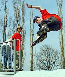 Erster Wettkampf auf der Rampe (Foto: nnz)