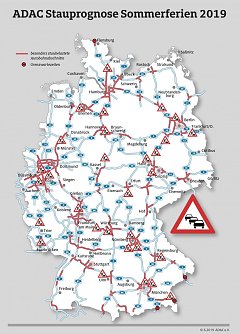 ADAC Stauprognose f&uuml;r die Sommerferien (Foto: ADAC)
