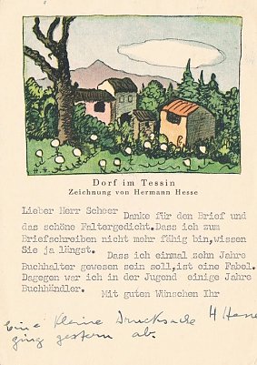 Karte von Hesse an Scheer (Foto: Archiv Kneffel)