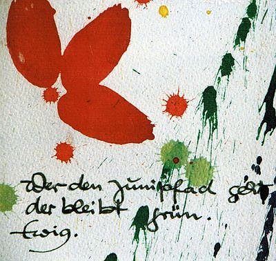 Detail eines Aquarells von Sarah Kirsch (Foto: Archiv Kneffel)