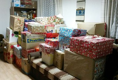 Insgesamt 3,5 Tonnen an Weihnachtspaketen wurden in Nordhausen und Umgebung gesammelt und nach Rum&auml;nien gebracht. (Foto: Anke Stilzebach)