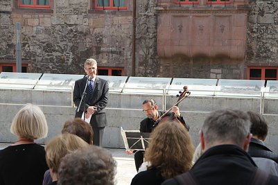 Gedenkveranstaltung zu 71. Jahren Bombardierung Nordhausens (Foto: Angelo Glashagel)