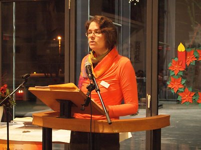 Die Laudatio hielt Pfarrerin Cordula Haase (Foto: Regina Englert)