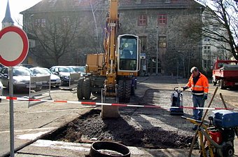 Parkplatz gesperrt (Foto: nnz)