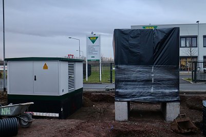 Das Herzst&uuml;ck der Anlage ist noch ordentlich verpackt (Foto: Angelo Glashagel)