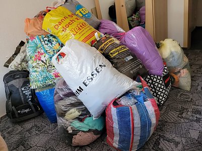 Spendensammlung der Nordh&auml;user Gemeinde f&uuml;r syrische Jesiden auf der Flucht (Foto: privat)