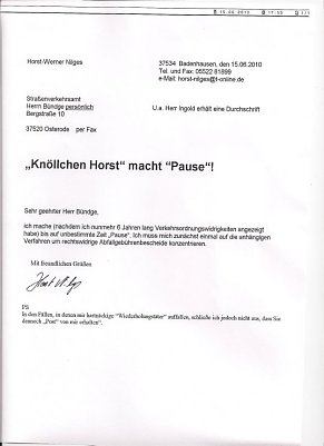 Offizielles Schreiben (Foto: Landratsamt Osterode am Harz)