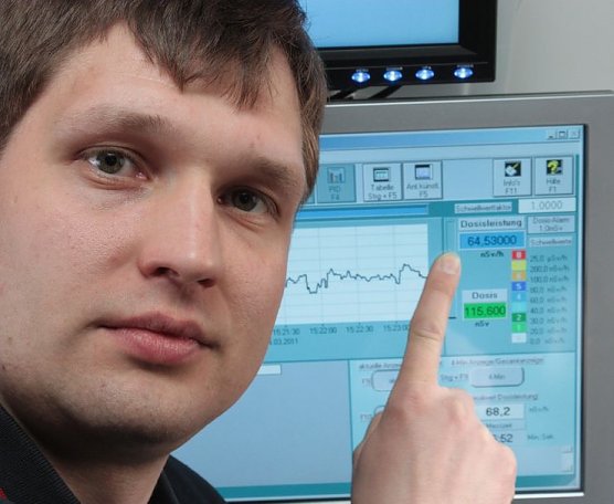 Im Messwagen (Foto: P. Grabe)