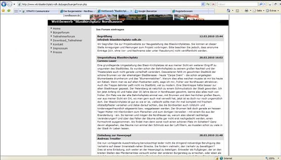 Die Startseite (Foto: privat)