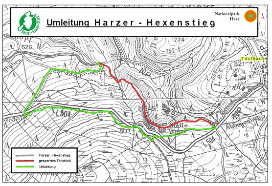 Umleitung (Foto: Nationalparkverwaltung)