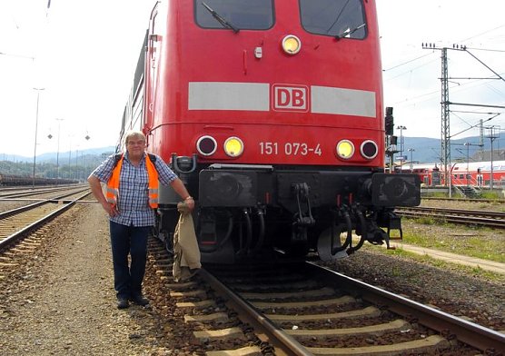 Frank Wallis an der BR 151 (Foto: privat)