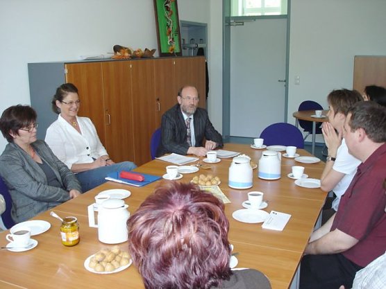 Gespräch unter Kollgen (Foto: nnz) Gespräch unter Kollgen (Foto: nnz)
