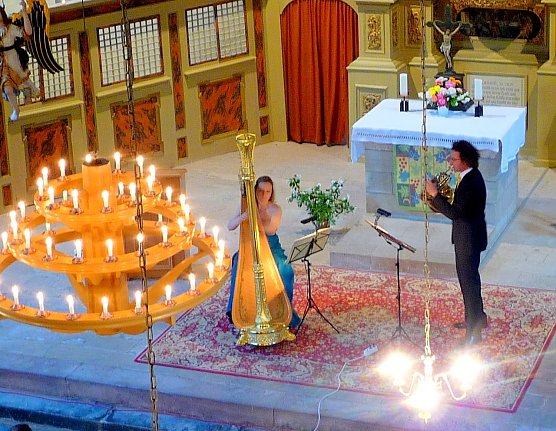 Harfe und Horn in Neust&auml;dter Kirche (Foto: privat)
