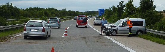 Unfall auf der A 38 (Foto: nnz) Unfall auf der A 38 (Foto: nnz)